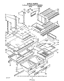 SHELF , LIT/OPTIONAL Diagram and Parts List for ET22DMXWW01  Whirlpool Refrigerator