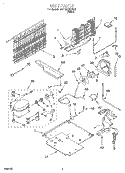 UNIT Diagram and Parts List for 3VET20DKFW02  Whirlpool Refrigerator