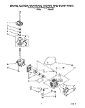 BRAKE, CLUTCH, GEARCASE, MOTOR & PUMP Diagram and Parts List for KAWE767WWH0  KitchenAid Washer