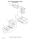 AIR FLOW AND CONTROL PARTS Diagram and Parts List for W5WCE105YW1  Whirlpool Air Conditioner