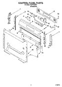 CONTROL PANEL PARTS Diagram and Parts List for GS475LEMS4  Whirlpool Range
