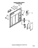 INNER DOOR Diagram and Parts List for DU8700XY0  Whirlpool Dishwasher