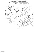 CONTROL PANEL PARTS Diagram and Parts List for KSSS36QMB00  KitchenAid Refrigerator