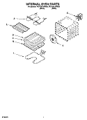 INTERNAL OVEN PARTS Diagram and Parts List for YGY398LXPQ00  Whirlpool Range