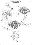 DISHRACK, LIT/OPTIONAL Diagram and Parts List for DP8700XBN1  Whirlpool Dishwasher