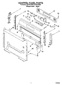 CONTROL PANEL PARTS Diagram and Parts List for GS470LEMB4  Whirlpool Range