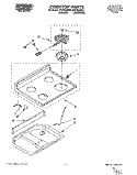COOKTOP, LITERATURE Diagram and Parts List for FEP310BW0  Roper Range