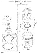AGITATOR, BASKET AND TUB Diagram and Parts List for RAS1121EW0  Roper Washer