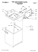 TOP AND CABINET, LITERATURE Diagram and Parts List for CAWS823JQ0  Crosley Washer
