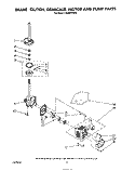BRAKE, CLUTCH, GEARCASE, MOTOR AND PUMP Diagram and Parts List for LA5600XSW0  Whirlpool Washer