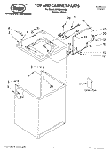 TOP AND CABINET, LITERATURE Diagram and Parts List for RAS8244KQ0  Roper Washer