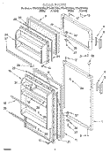 DOOR Diagram and Parts List for ET14CKYGN00  Whirlpool Refrigerator