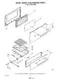 OVEN DOOR AND BROILER Diagram and Parts List for SF3021ERW1  Whirlpool Range