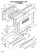DOOR AND DRAWER PARTS Diagram and Parts List for GLSP84900  Whirlpool Range