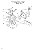 INTERNAL OVEN Diagram and Parts List for KEBS147DBL4  KitchenAid Wall Oven