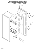REFRIGERATOR DOOR PARTS Diagram and Parts List for KSRG25FKBT17  KitchenAid Refrigerator