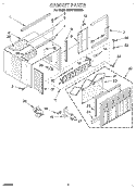 CABINET Diagram and Parts List for BHAC1000BS0  Whirlpool Air Conditioner