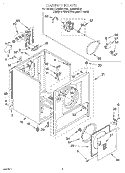 SECTION Diagram and Parts List for LER3624DQ0  Whirlpool Dryer