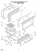 DOOR AND BROILER Diagram and Parts List for FGP335BL2  Roper Range