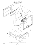 OVEN DOOR Diagram and Parts List for RM955PXLW2  Whirlpool Microwave Oven Combo