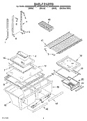 SHELF Diagram and Parts List for GR2SHKXKQ00  Whirlpool Refrigerator