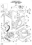 CABINET Diagram and Parts List for KGYL510BWH1  KitchenAid Dryer