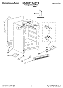 CABINET PARTS Diagram and Parts List for KBCO06XPBL01  KitchenAid Refrigerator