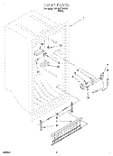 LINER, LIT/OPTIONAL Diagram and Parts List for EV150FXGW00  Whirlpool Freezer