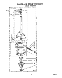 BRAKE AND DRIVE TUBE Diagram and Parts List for CA2452XWN0  Whirlpool Washer