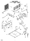 UNIT PARTS Diagram and Parts List for ET9FHTXMQ01  Whirlpool Refrigerator