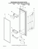 REFRIGERATOR DOOR PARTS Diagram and Parts List for GD5DHAXVA06  Whirlpool Refrigerator