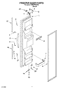 FREEZER DOOR Diagram and Parts List for 4YED2FHQKT00  Whirlpool Refrigerator