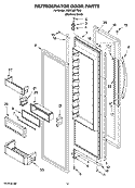 REFRIGERATOR DOOR PARTS Diagram and Parts List for KSSC36FTS00  KitchenAid Refrigerator