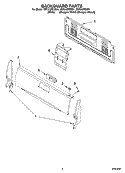 BACKGUARD PARTS Diagram and Parts List for VSF315PEMQ1  Whirlpool Range