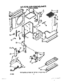 AIR FLOW AND CONTROL Diagram and Parts List for ACH184XX0  Whirlpool Air Conditioner