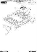 COOKTOP AND CONTROL PANEL Diagram and Parts List for FGS385BL0  Roper Range