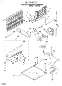 UNIT Diagram and Parts List for RT20AKXDN00  Roper Refrigerator