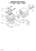 INTERNAL OVEN Diagram and Parts List for KEBC208HBL4  KitchenAid Wall Oven