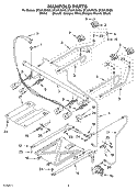 MANIFOLD Diagram and Parts List for SF367LEKW0  Whirlpool Range