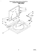 WASHER TOP AND LID Diagram and Parts List for RTE5243BW0  Roper Washer Dryer Combo