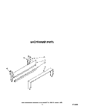 BACKGUARD Diagram and Parts List for SF0100SRW2  Whirlpool Range