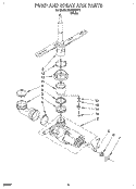 PUMP AND SPRAY ARM Diagram and Parts List for DU4000XY1  Whirlpool Dishwasher
