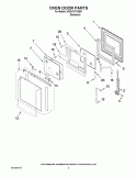 OVEN DOOR PARTS Diagram and Parts List for KEBC167VSS01  KitchenAid Wall Oven