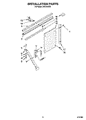 INSTALLATION PARTS Diagram and Parts List for ACC184XR0  Whirlpool Air Conditioner