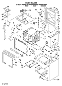 OVEN PARTS Diagram and Parts List for KGSK901SBL01  KitchenAid Range