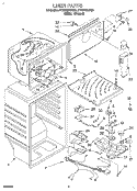 LINER Diagram and Parts List for ET20PKXDN00  Whirlpool Refrigerator