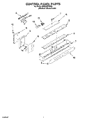 CONTROL PANEL PARTS Diagram and Parts List for KSSO36FMX00  KitchenAid Refrigerator