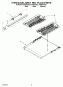 THIRD LEVEL RACK AND TRACK PARTS, OPTIONAL PARTS (NOT INCLUDED) Diagram and Parts List for KUDS50FVSS0  KitchenAid Dishwasher