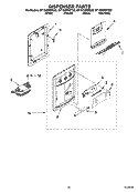 DISPENSER PARTS, OPTIONAL PARTS Diagram and Parts List for GT1SHWXPS02  Whirlpool Refrigerator