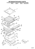 REFRIGERATOR SHELF Diagram and Parts List for GC5THGXLB00  Whirlpool Refrigerator
